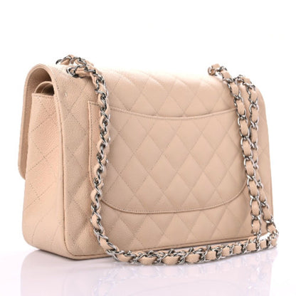 Chanel Caviar Quilted Jumbo Double Flap Beige Clair 3 of 12