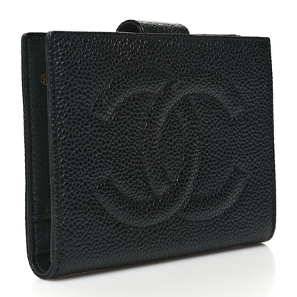 Chanel Caviar Timeless CC French Wallet Black 3 of 12