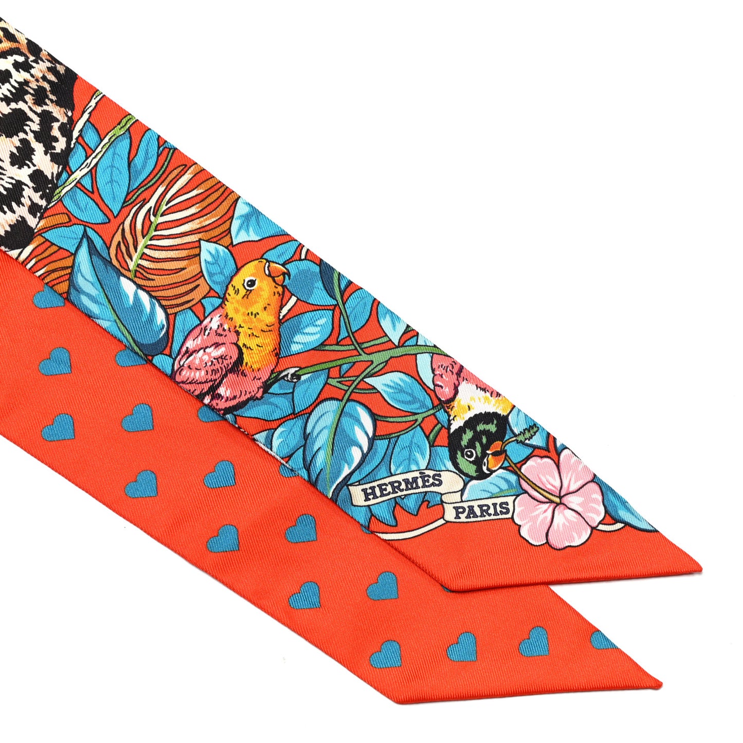 Silk Jungle Love Love Twilly Orange Bleu Brun