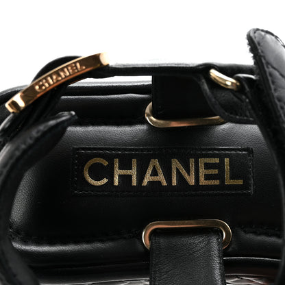 Chanel Lambskin Quilted Platform Sandals 37 Black 16 of 19