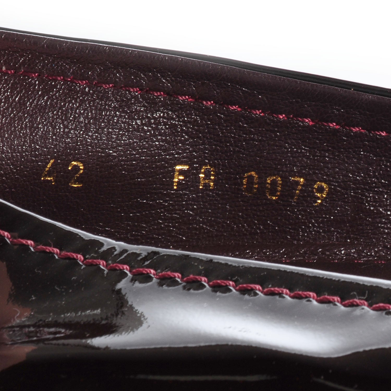 Louis Vuitton Patent Oxford Ballerina Flats Amarante Size 42 7 of 9