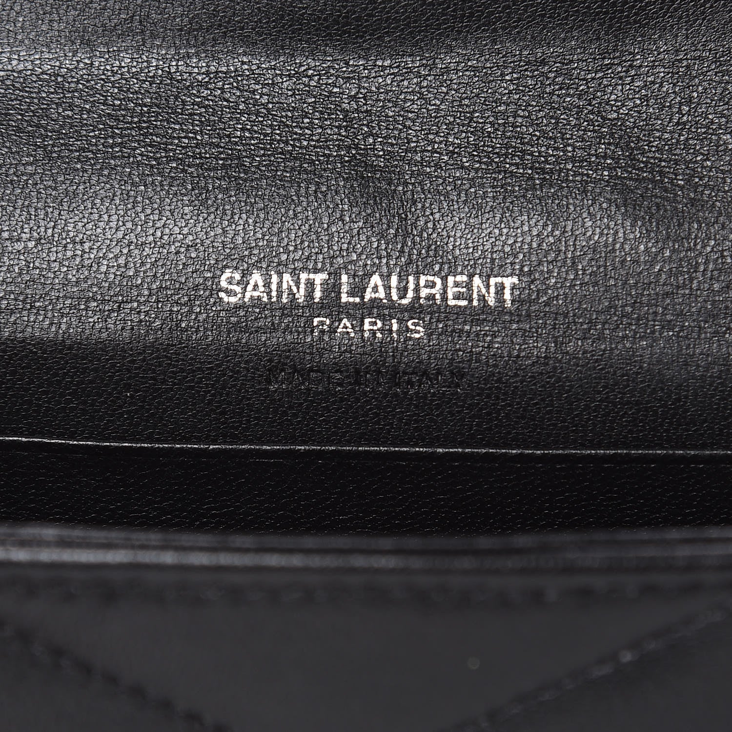 Saint Laurent Lambskin Y Quilted Monogram Small Loulou Envelope Wallet Black 6 of 14