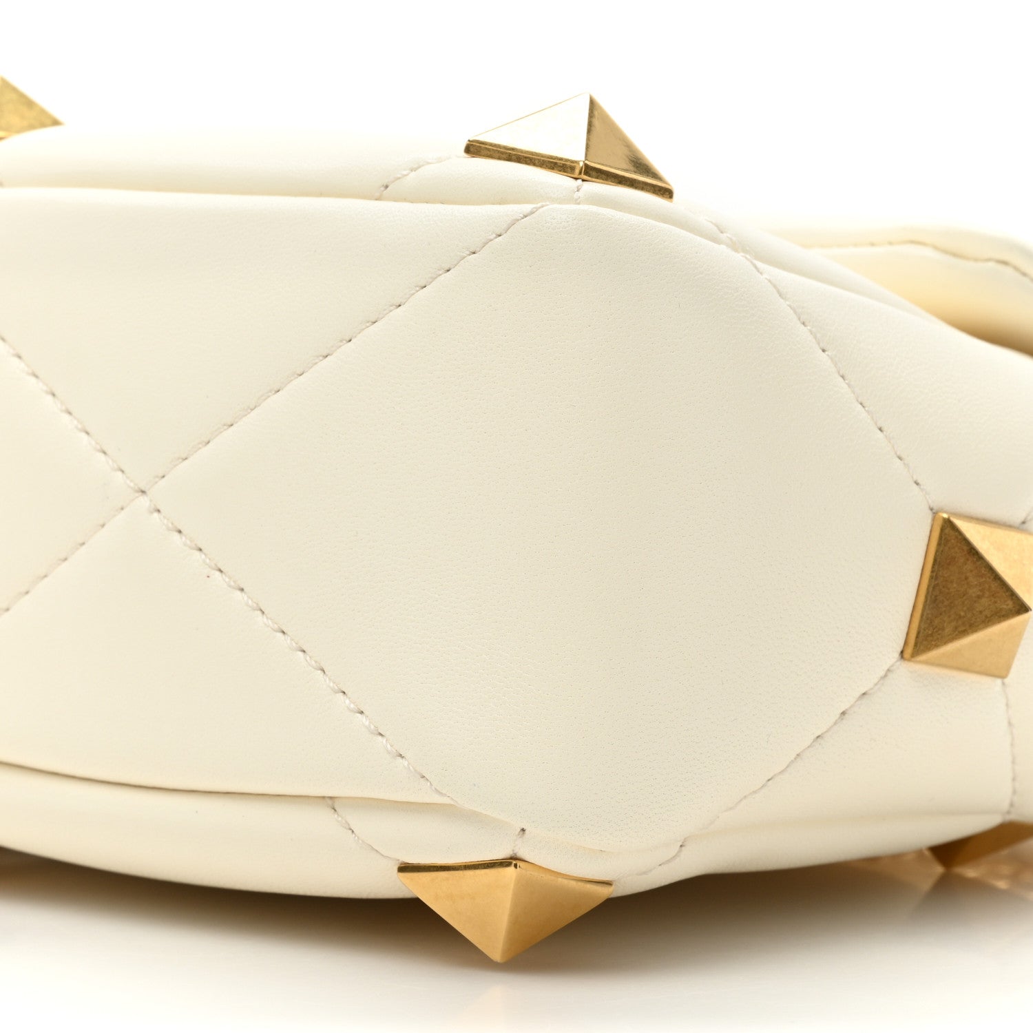 Valentino Garavani Nappa Large Roman Stud Shoulder Bag Ivory 7 of 10