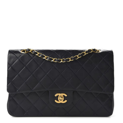 Chanel Lambskin Quilted Medium Double Flap Navy 1 of 12