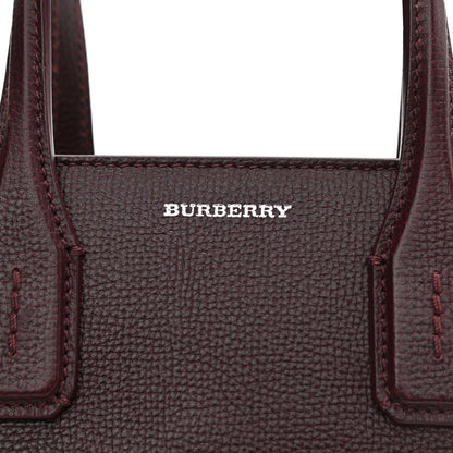 Burberry Grainy Calfskin House Check Small Banner Tote Mahogany Red 9 of 14