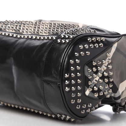 Burberry Nylon Beat Check Studded Medium Edenham Satchel Black 7 of 11