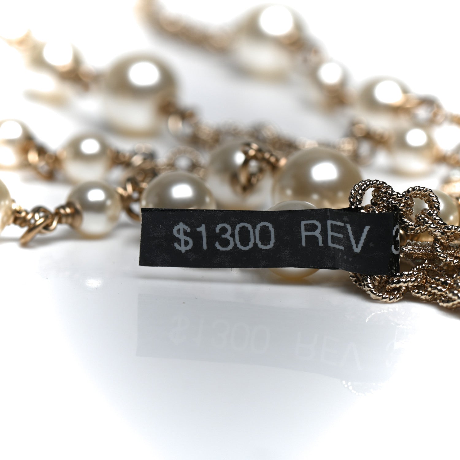 Chanel Pearl CC Necklace Light Gold 6 of 6