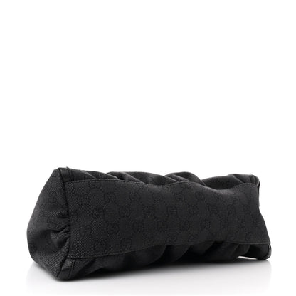 Gucci Monogram Medium D Gold Ring Hobo Black 4 of 10