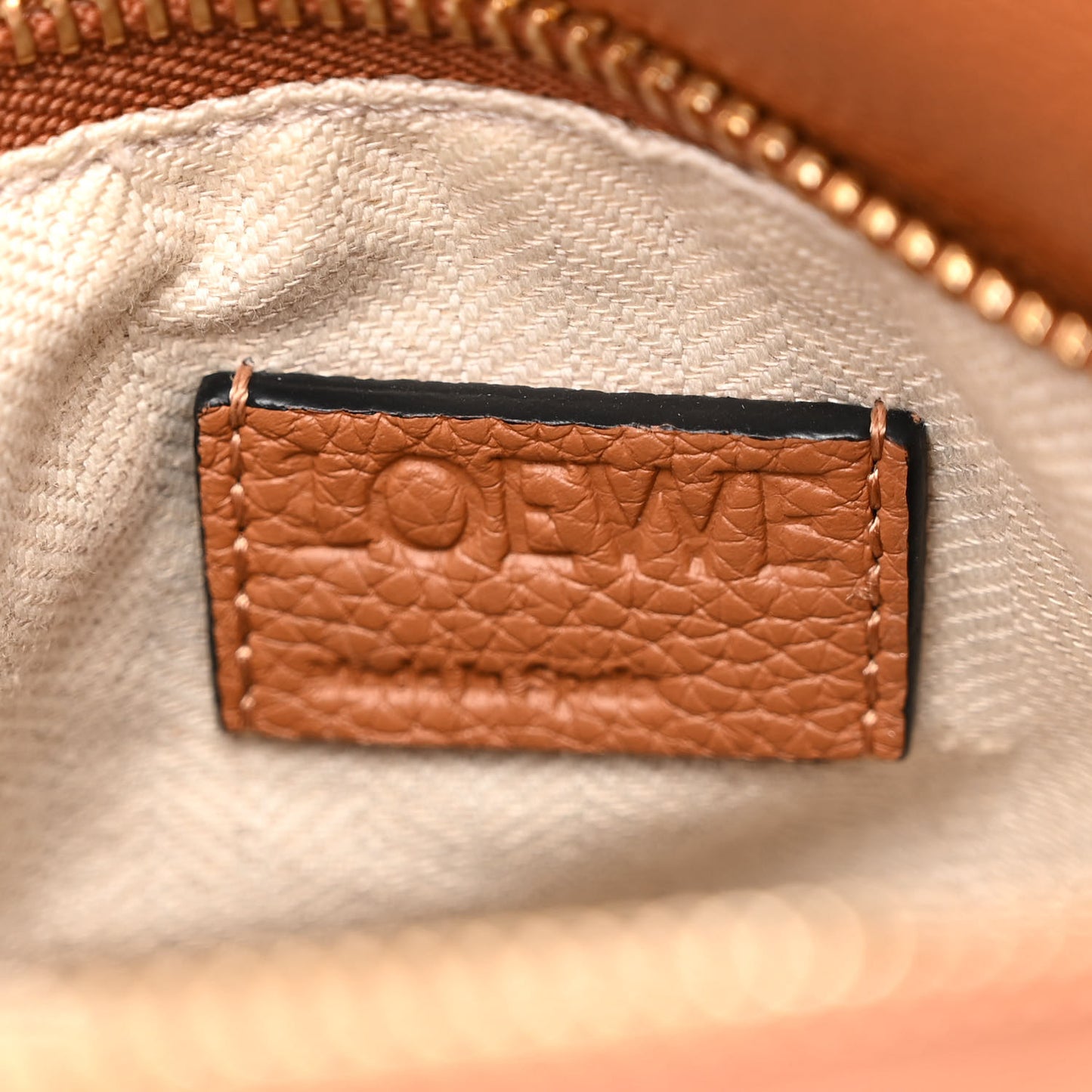 Grained Calfskin Small Puzzle Bag Tan