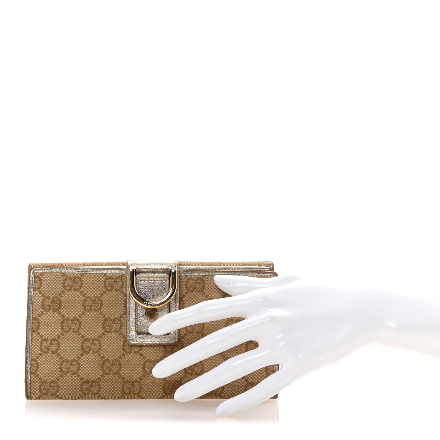 Gucci Monogram Abbey Continental Wallet Gold 2 of 7