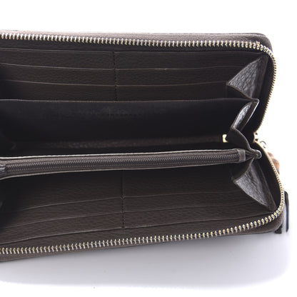 Gucci Dollar Calfskin Bamboo Tassel Zip Around Wallet Grey Field 5 of 10