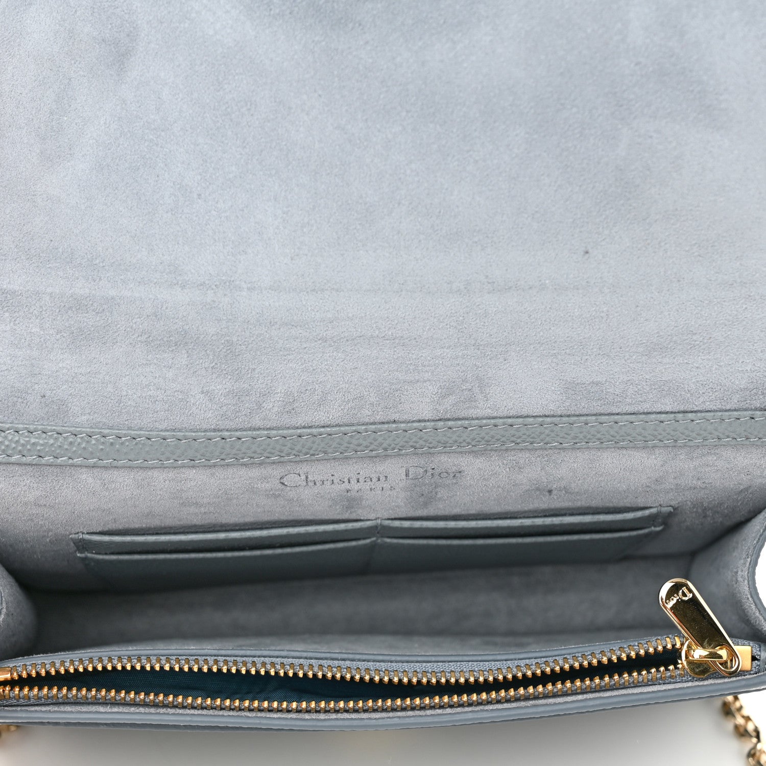 Christian Dior Calfskin 30 Montaigne 2 in 1 Pouch Cloud Blue 6 of 12