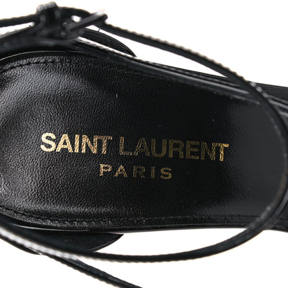 Saint Laurent Patent Cassandra 100 Ankle Strap Sandals 39 Black 7 of 8