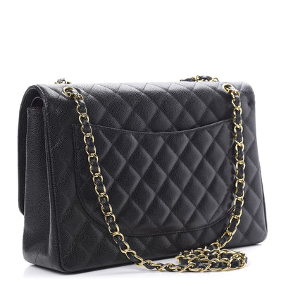 Chanel Caviar Quilted Maxi Double Flap Black 3 of 10