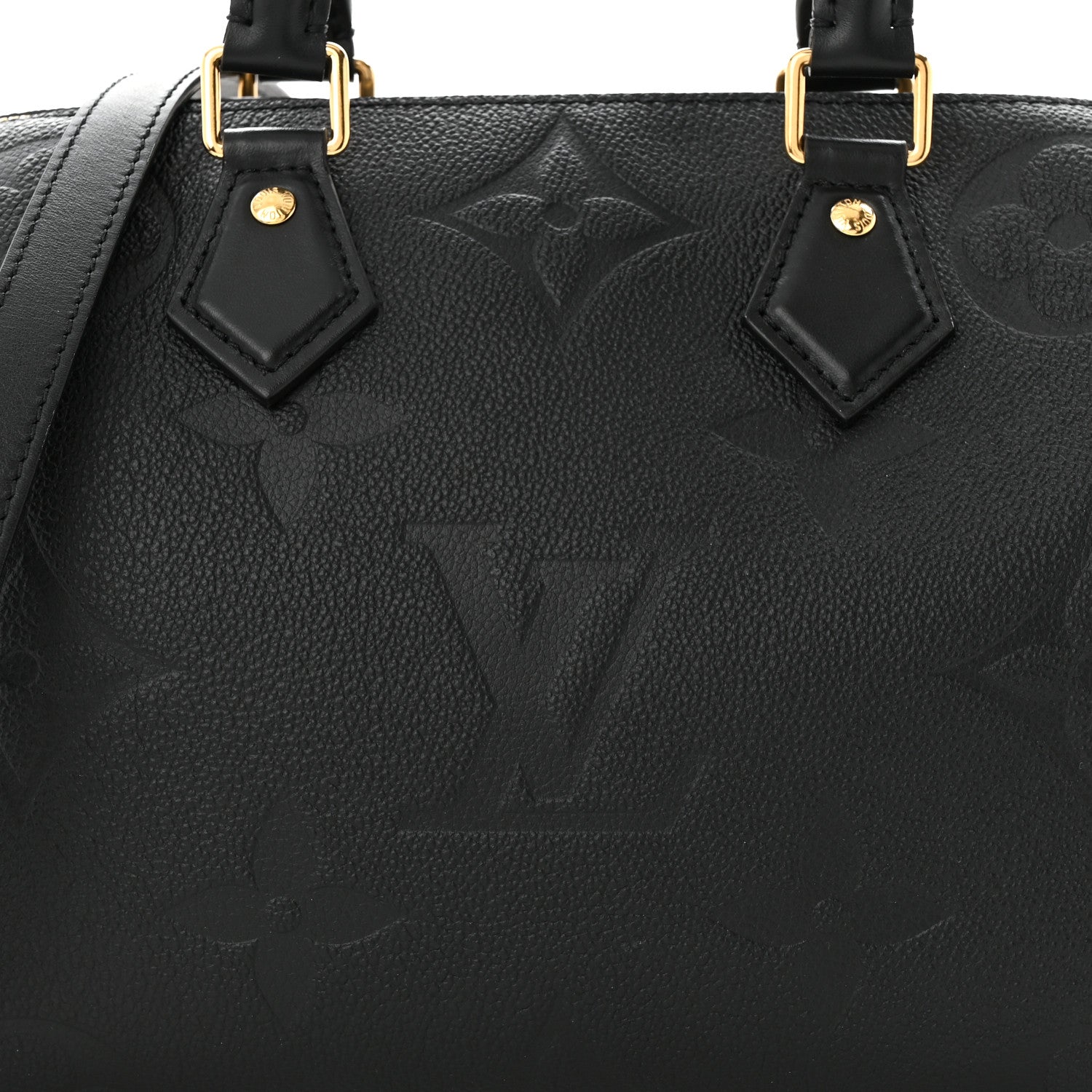 Louis Vuitton Empreinte Monogram Giant Speedy Bandouliere 25 Black 7 of 11