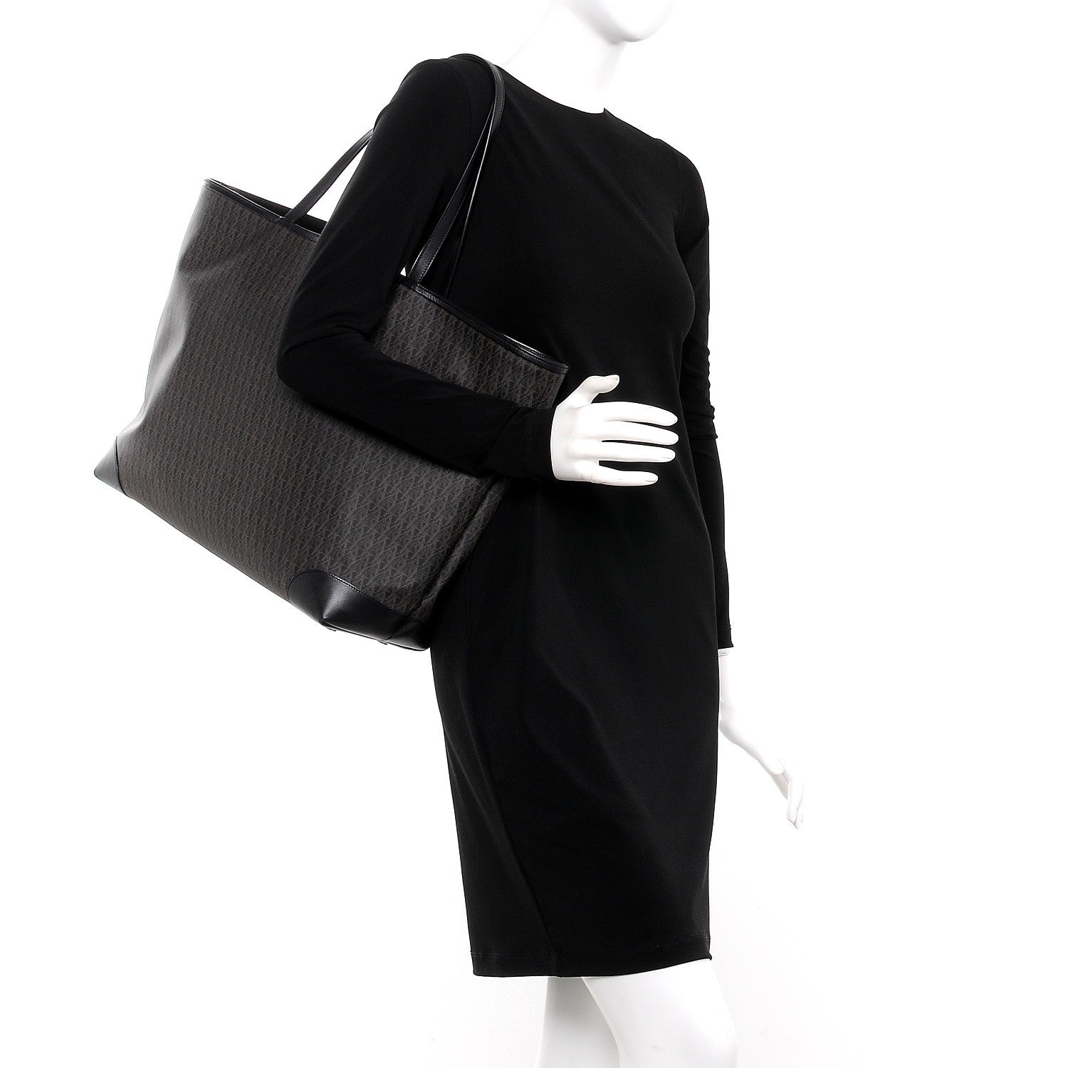 Saint Laurent Coated Canvas Large Shopping Tote Lino Nero Black 2 of 8