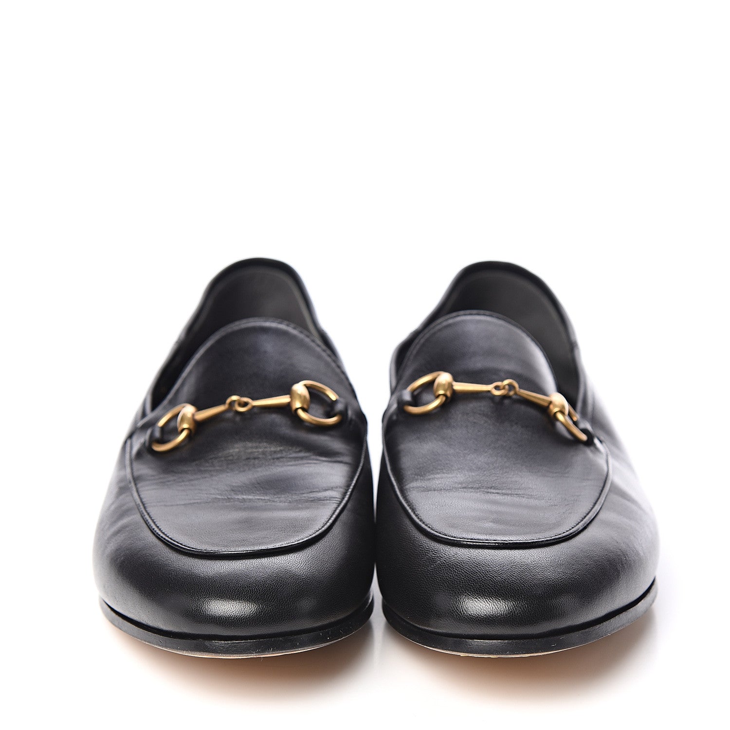 Gucci Lambskin Womens Brixton Horsebit Loafers 40 Black 2 of 8
