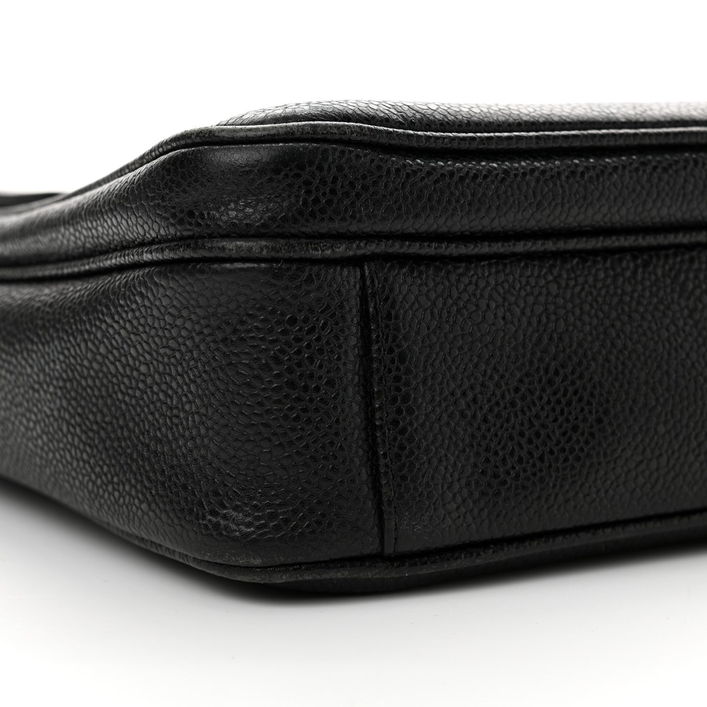 Caviar Flap Shoulder Bag Black