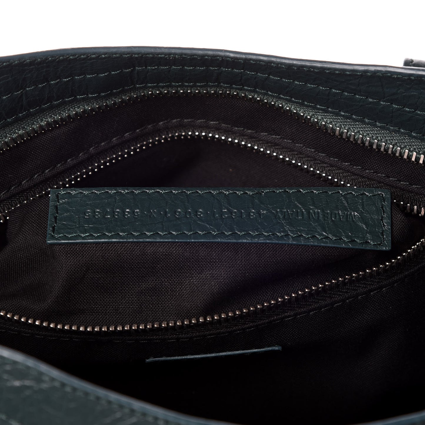 Agneau Classic Silver Hardware S City Logo Strap Sapin Black