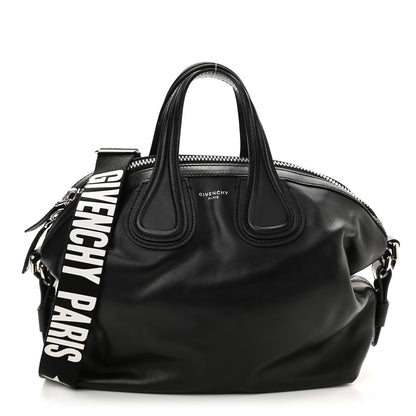 Givenchy Waxed Calfskin Small Nightingale Logo Strap Black 1 of 9