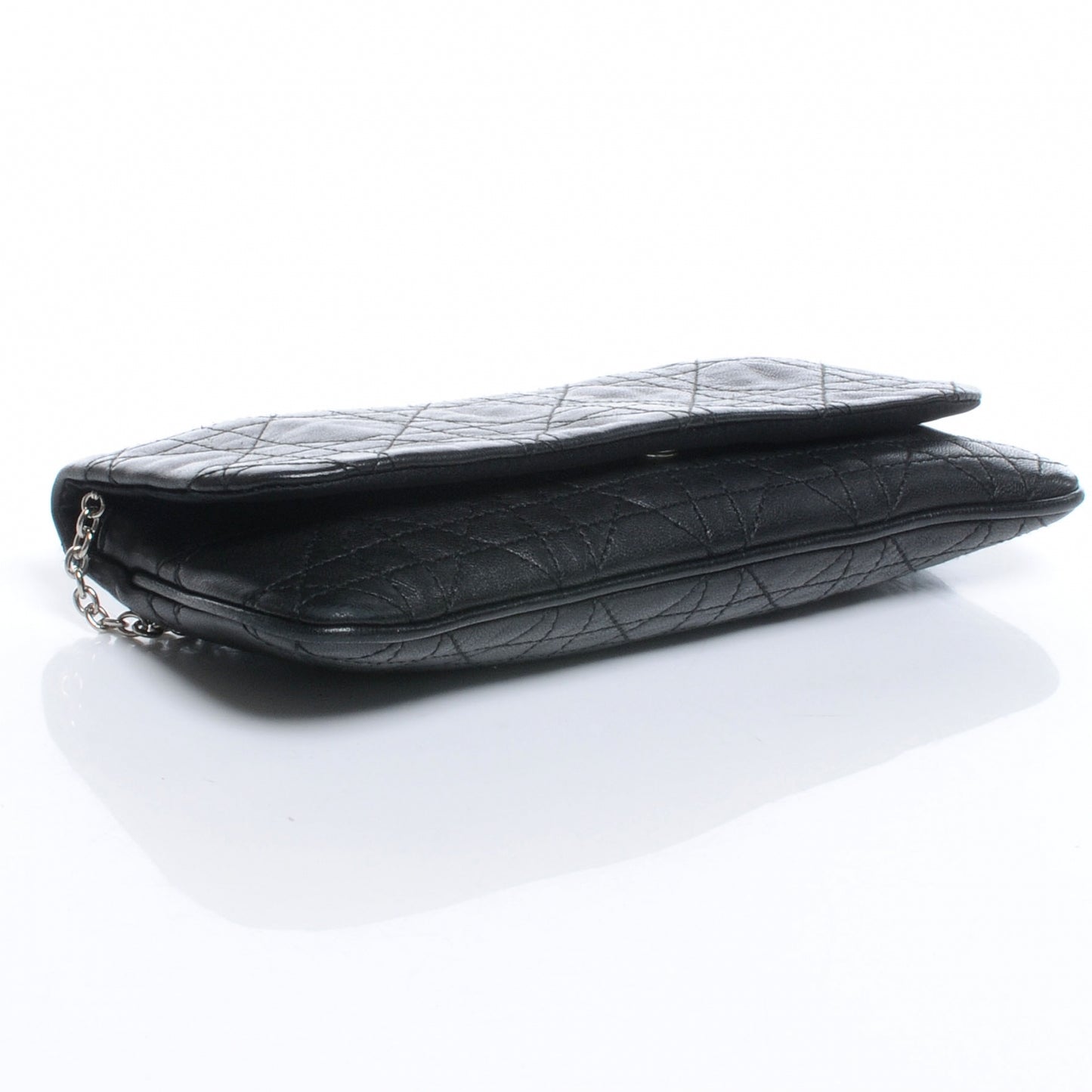 Calfskin Cannage Cross Body Bag Black