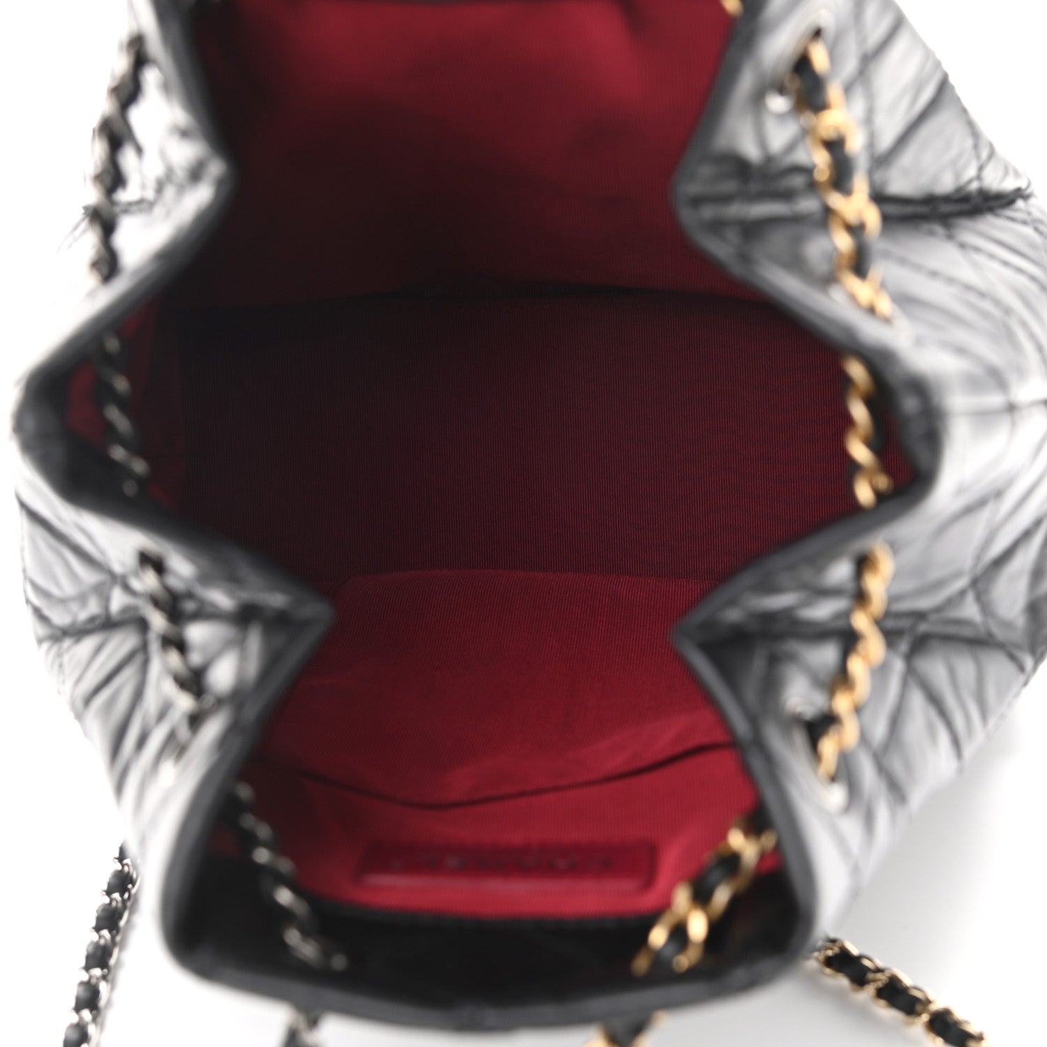 Chanel Aged Calfskin Quilted Gabrielle Backpack Black 5 of 10