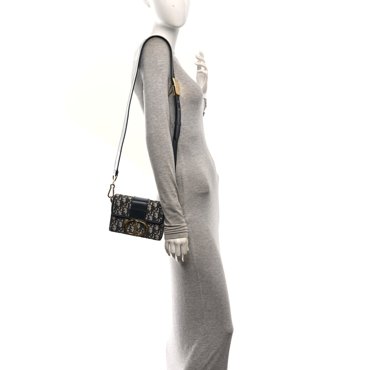 Christian Dior Oblique 30 Montaigne Box Bag Blue 2 of 10