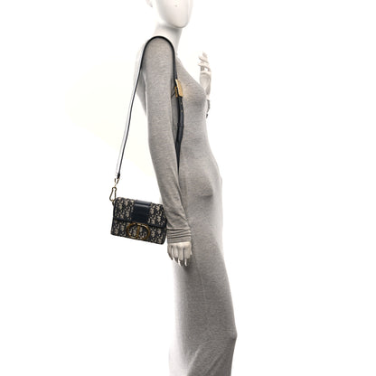 Christian Dior Oblique 30 Montaigne Box Bag Blue 2 of 10