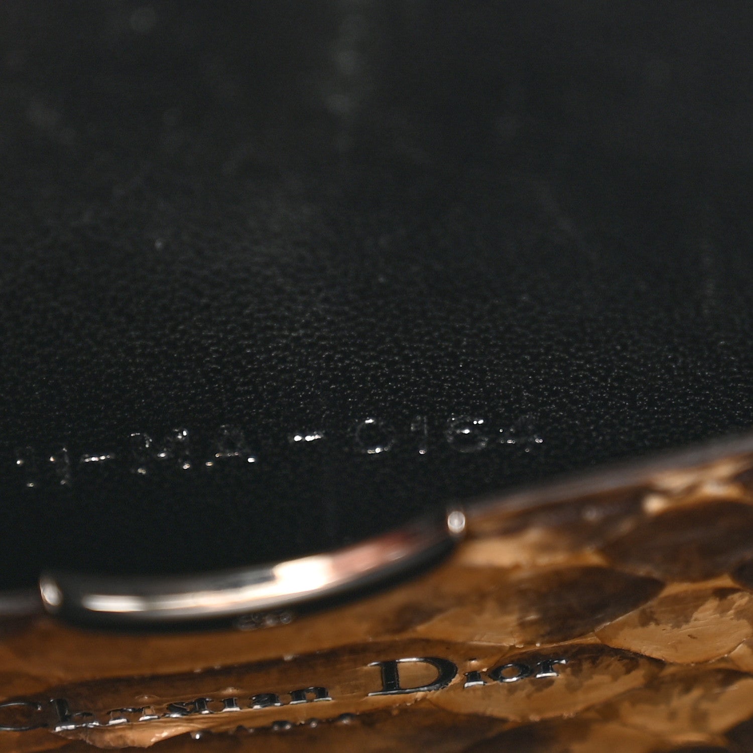 Christian Dior Snakeskin Evening Clutch Brown 8 of 12
