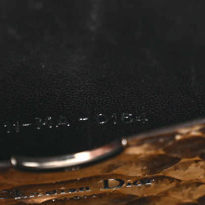 Christian Dior Snakeskin Evening Clutch Brown 8 of 12