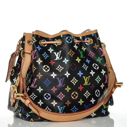 Louis Vuitton Monogram Multicolor Petit Noe Black 3 of 6