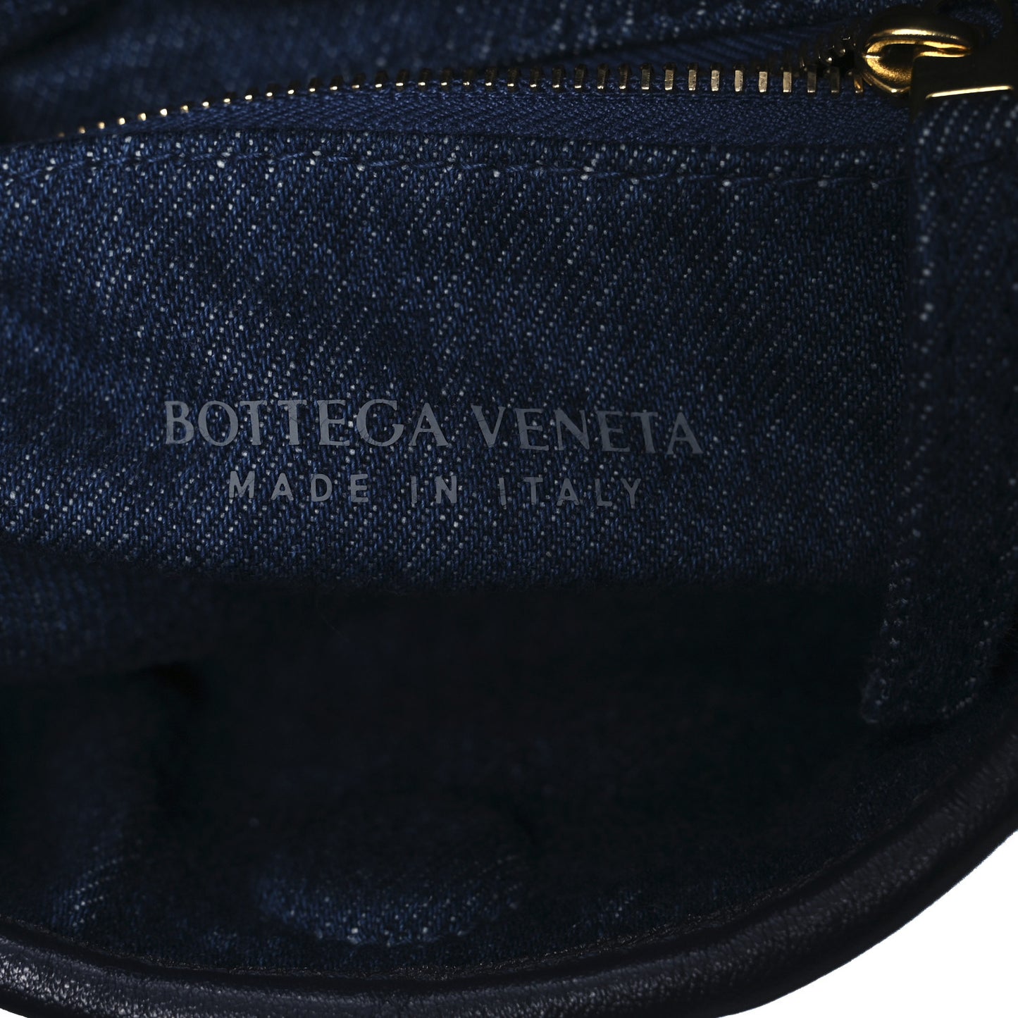 Denim Calfskin Intrecciato Small Hop Abyss Indigo