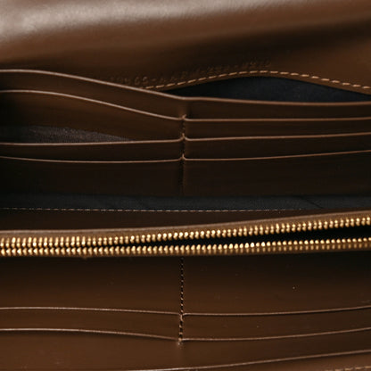 Fendi Vitello Soft F is Fendi Bi-Color FF 1974 Embossed Continental Envelope Wallet On Chain Maya Black 4 of 7