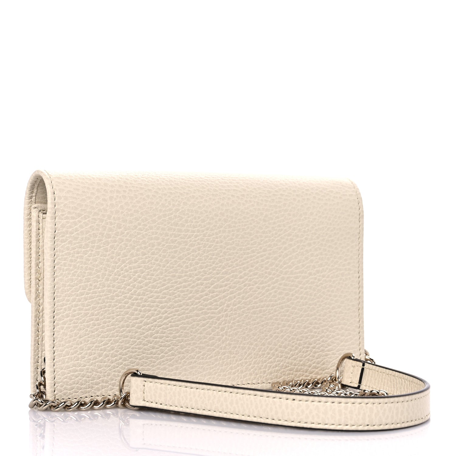 Gucci Dollar Calfskin Interlocking G Chain Wallet Ivoire 3 of 10
