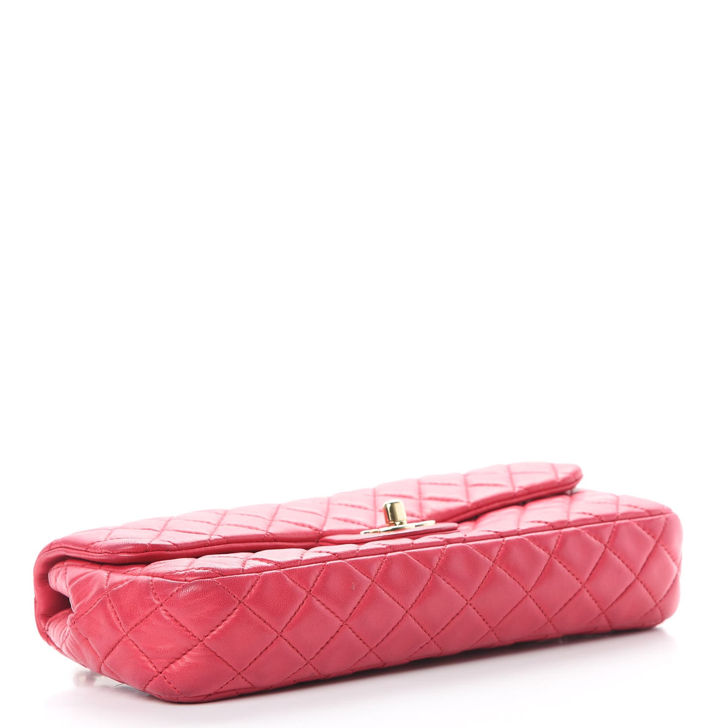 Lambskin East West Valentine Charms Flap Dark Pink