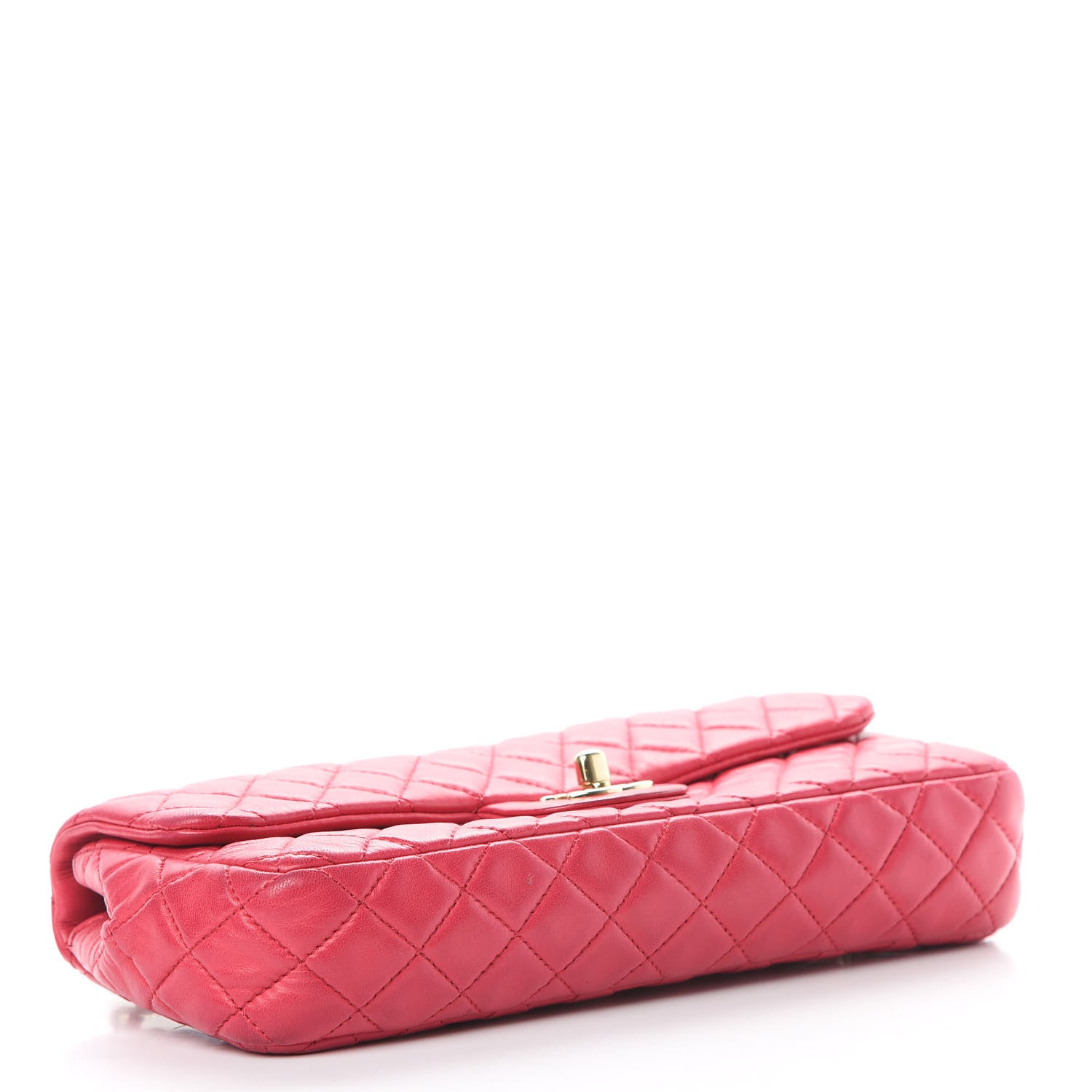 Chanel Lambskin East West Valentine Charms Flap Dark Pink 4 of 15