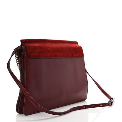 Chloe Calfskin Suede Medium Faye Shoulder Bag Plum Purple 2 of 8