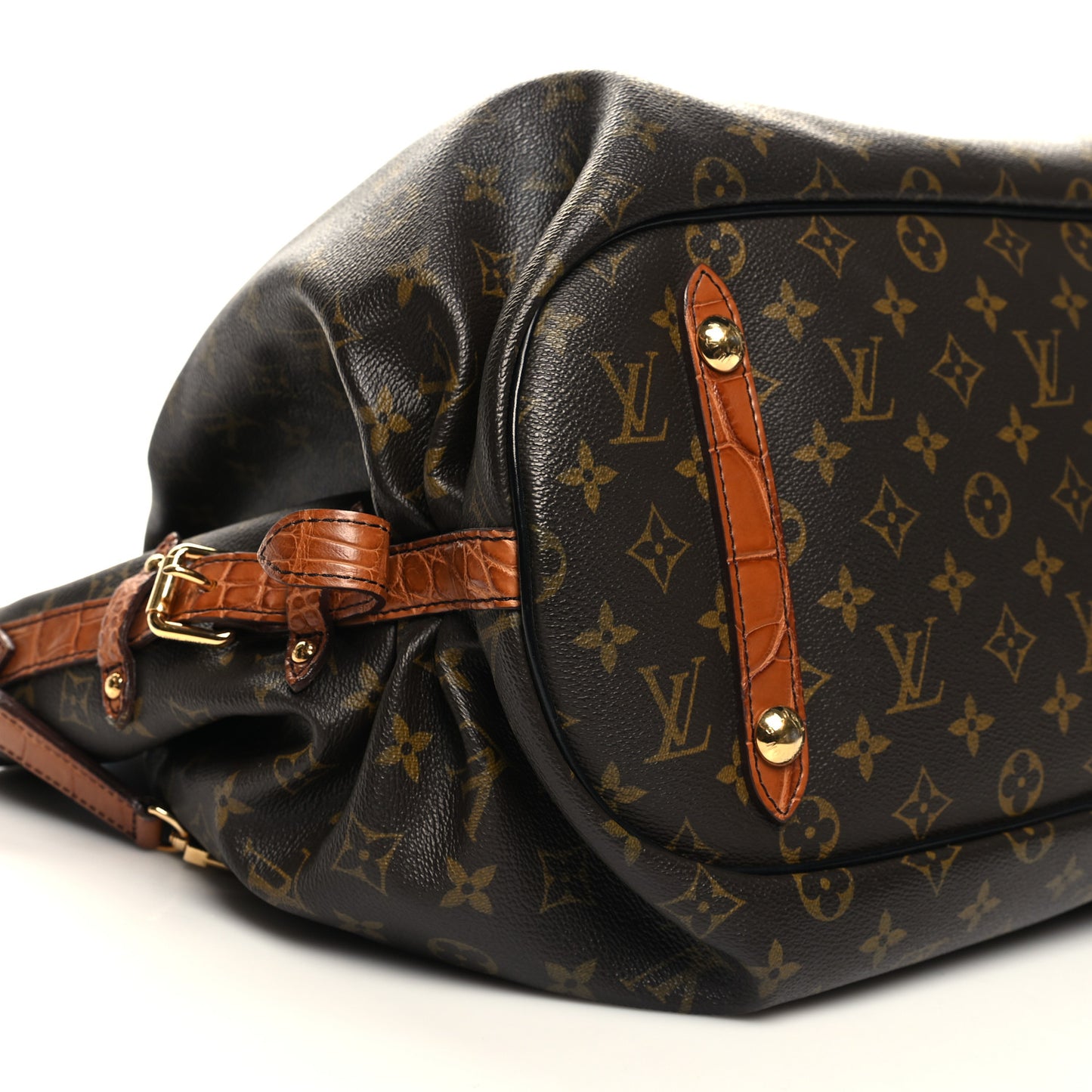 Monogram Alligator Trim Mahina XL