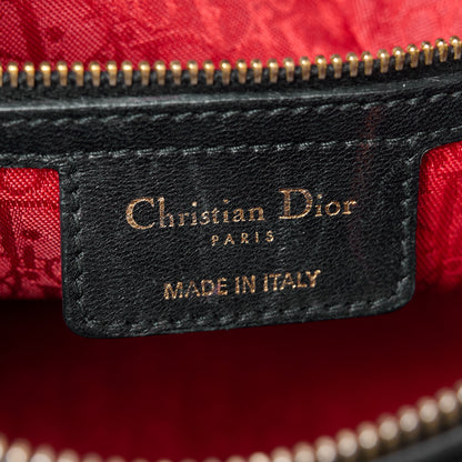 Christian Dior Lambskin Cannage Medium Lady Dior Black 6 of 10