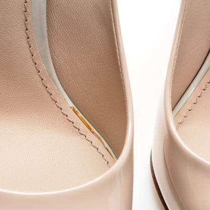 Louis Vuitton Patent Calfskin Eyeline Pumps 38.5 Nude 8 of 10