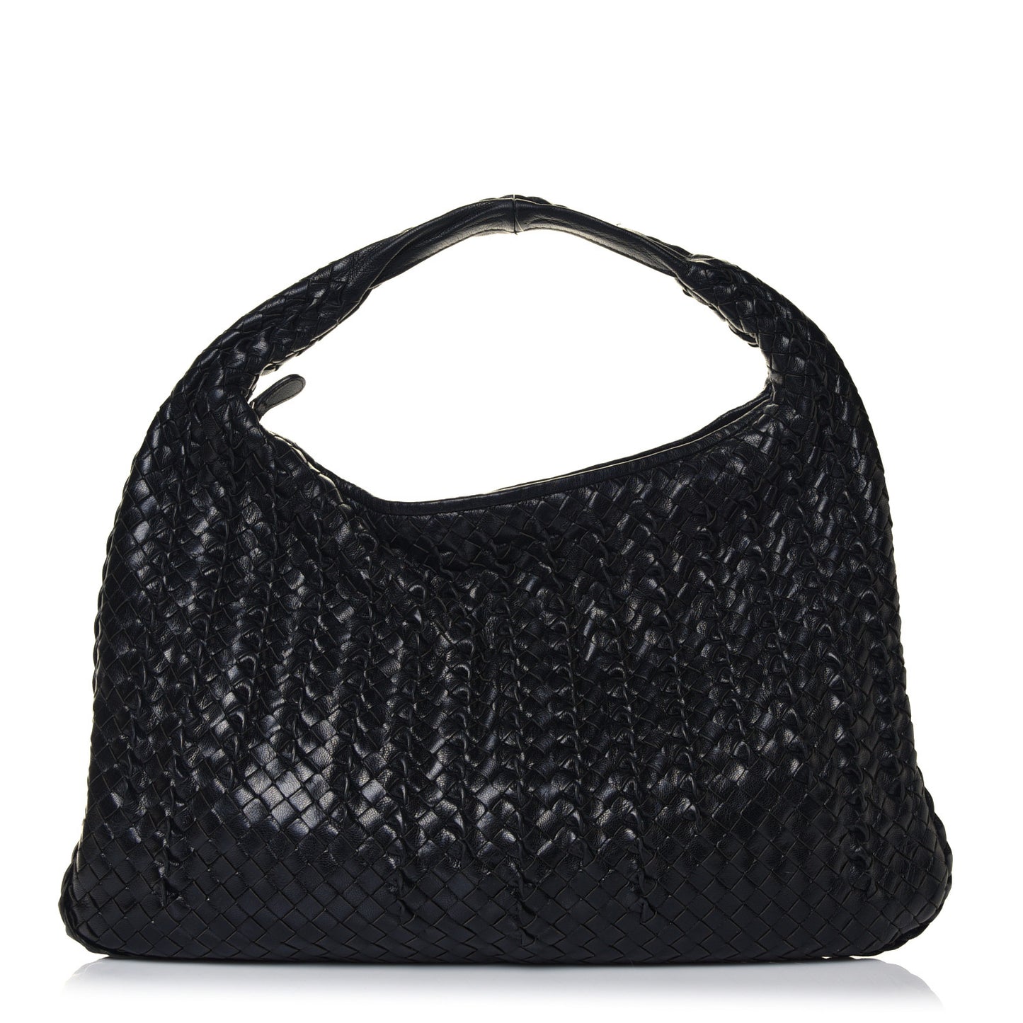 Nappa Intrecciato Medium Veneta Hobo Black