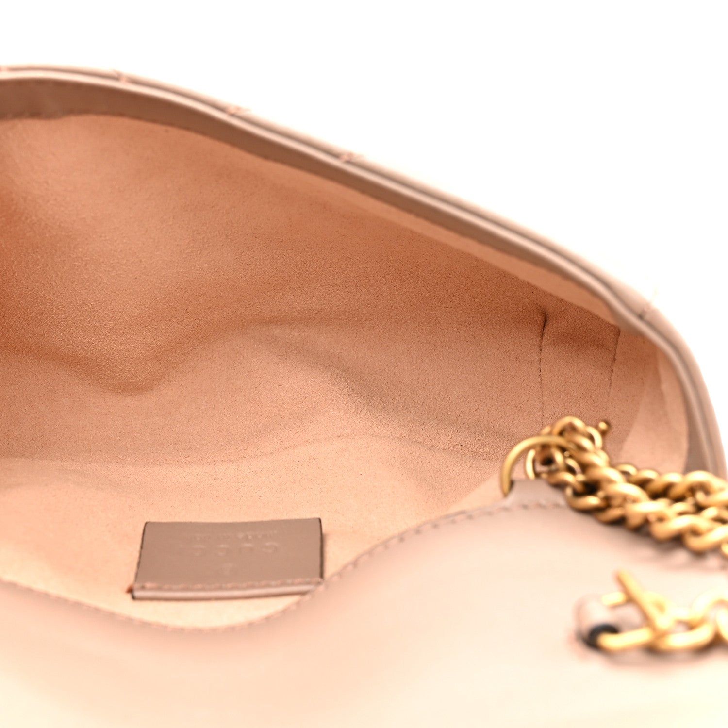 Gucci Calfskin Matelasse Super Mini GG Marmont Shoulder Bag Porcelain Rose 5 of 10