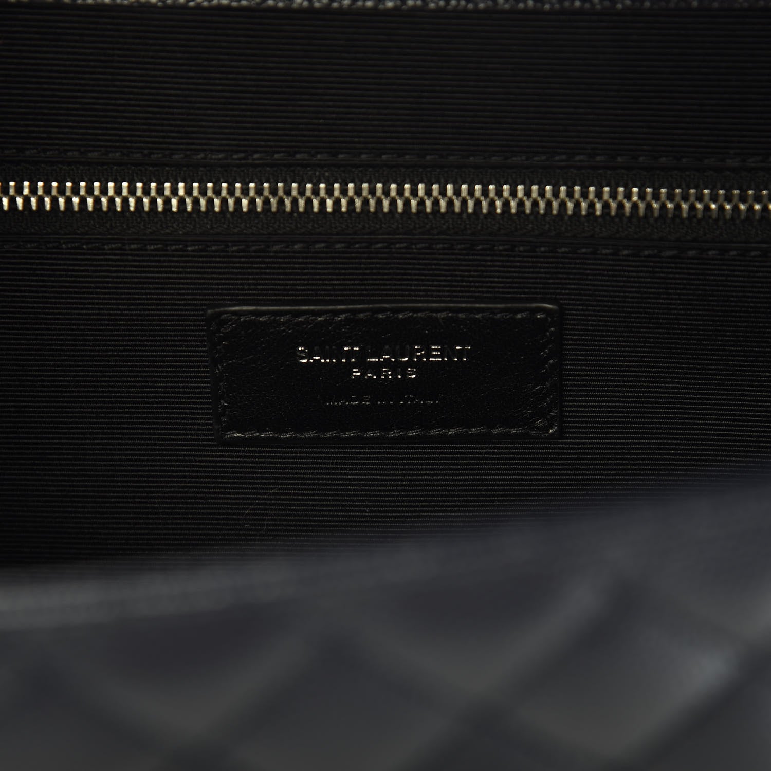 Saint Laurent Grain De Poudre Large Tri-Quilt Monogram Satchel Deep Marine 6 of 10