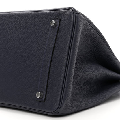Hermes Togo Swift Officier Birkin 35 Bleu Nuit Vert Cypress 10 of 11