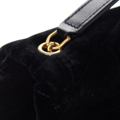 Saint Laurent Velvet Y Quilted Monogram Small Loulou Chain Satchel Black 12 of 12