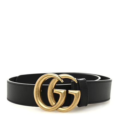 Gucci Calfskin Double G 30mm Belt 65 26 Black 1 of 6
