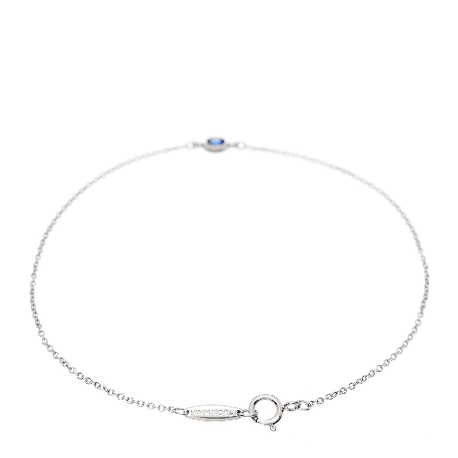 Tiffany Platinum Blue Sapphire Elsa Peretti Color By The Yard Bracelet 2 of 3