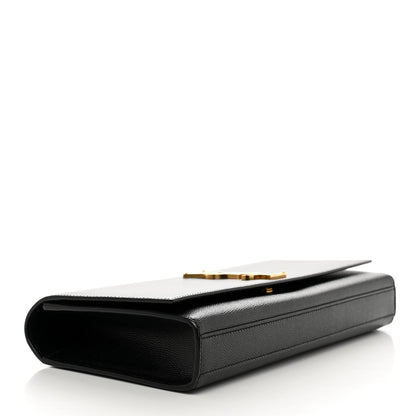 Saint Laurent Grain De Poudre Monogram Cassandre Clutch Black 4 of 8