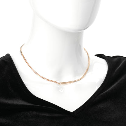 Tiffany 18K Rose Gold Diamond Micro Link ID Chain Necklace 2 of 5