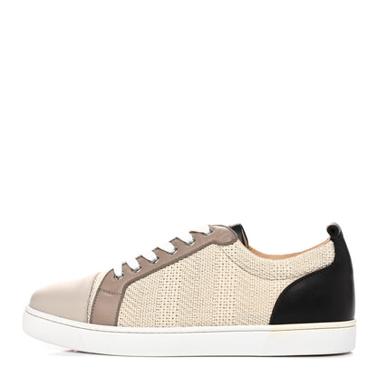 Christian Louboutin Calfskin Mens Junior Orlato Flat Sneakers 44 Natural 1 of 9